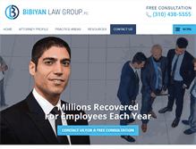 Tablet Screenshot of employmentlawyerla.com